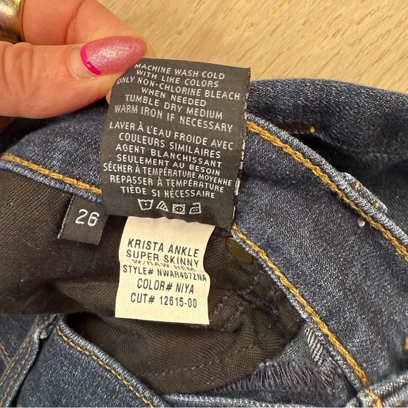 Hudson Jeans Krista Ankle Super Skinny Jeans w/ Raw Hem - Picture 7 of 8